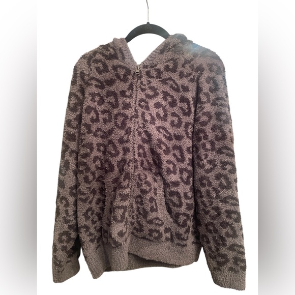 Barefoot Dreams Leopard Print Hoodie - Graphite / Carbon - Picture 3 of 5